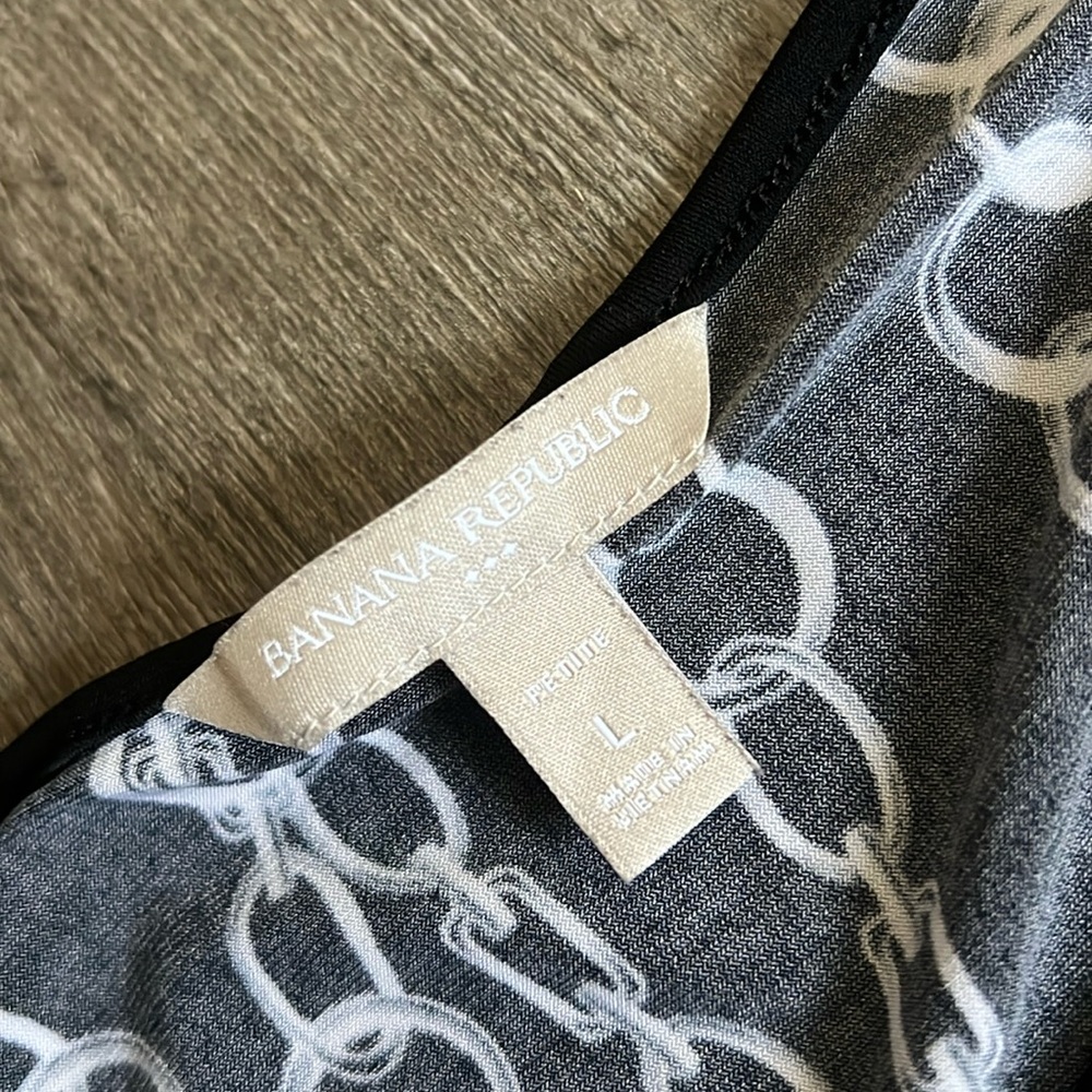 Banana Republic factory women's tunic chain pattern Size L Petite - Picture 2 of 4